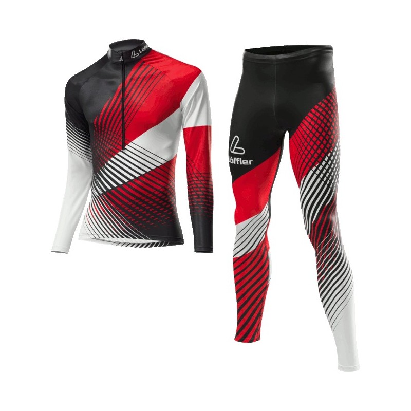 Löffler costume de course WorldCup 2 noir-rouge (enfants)